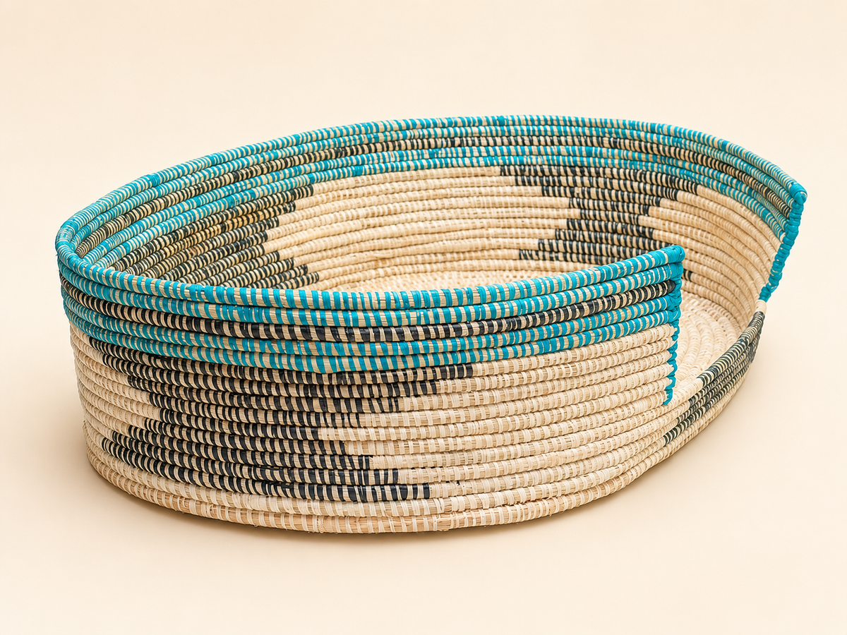 The Azure — Gombe Handwoven Pet Bed