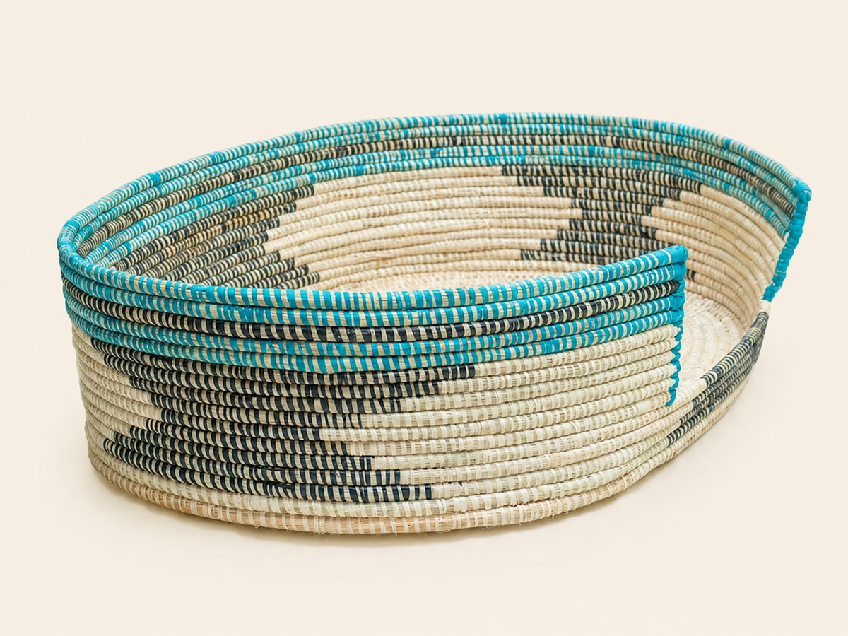 The Azure — Gombe Handwoven Pet Bed
